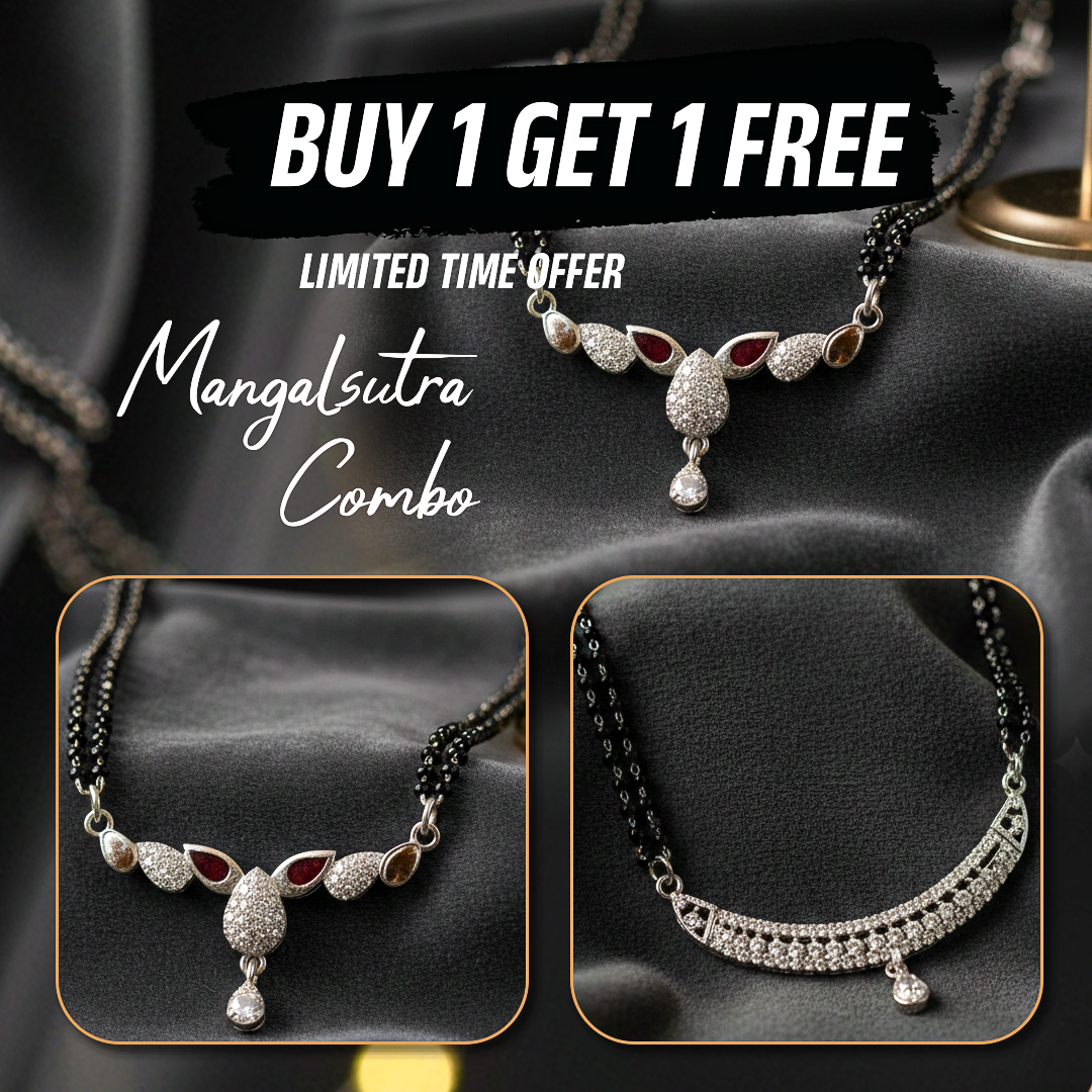 ✨ Elegant Jewelry & Mangalsutra Combo — Perfect Harmony of Tradition & Style ✨