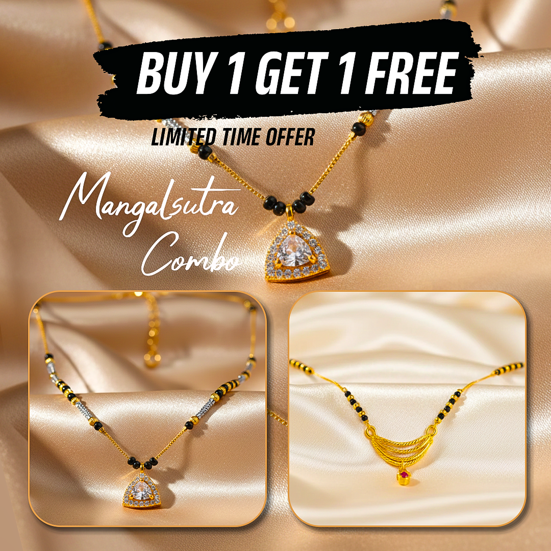 ✨ Elegant Jewelry & Mangalsutra Combo — Perfect Harmony of Tradition & Style ✨
