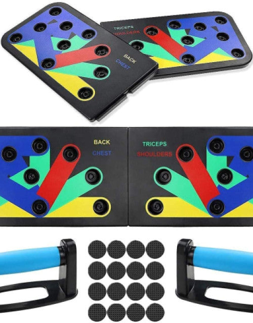 Push Up Rack Board Men Women 9 in 1 Body Building Fitness Exercise Workout Push-up Stands